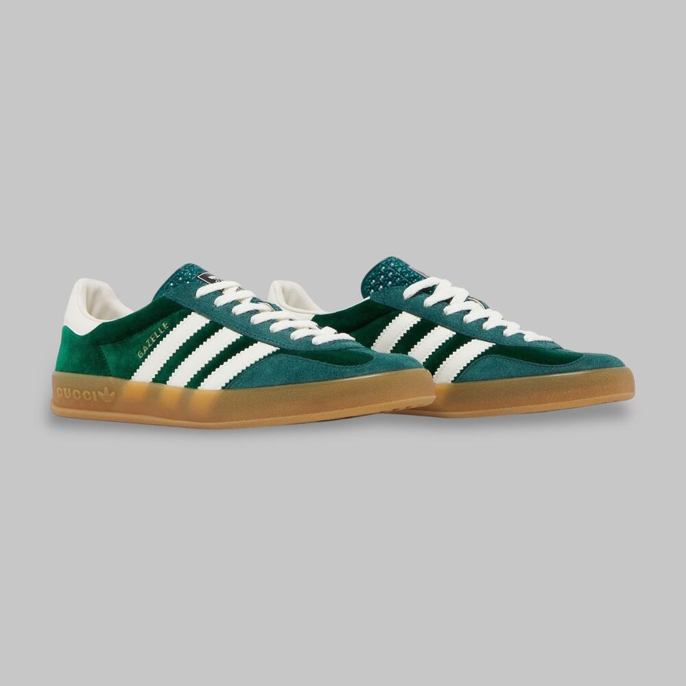 Gucci x Adidas Gazelle Green Suede Sneakers – Women’s Size 10